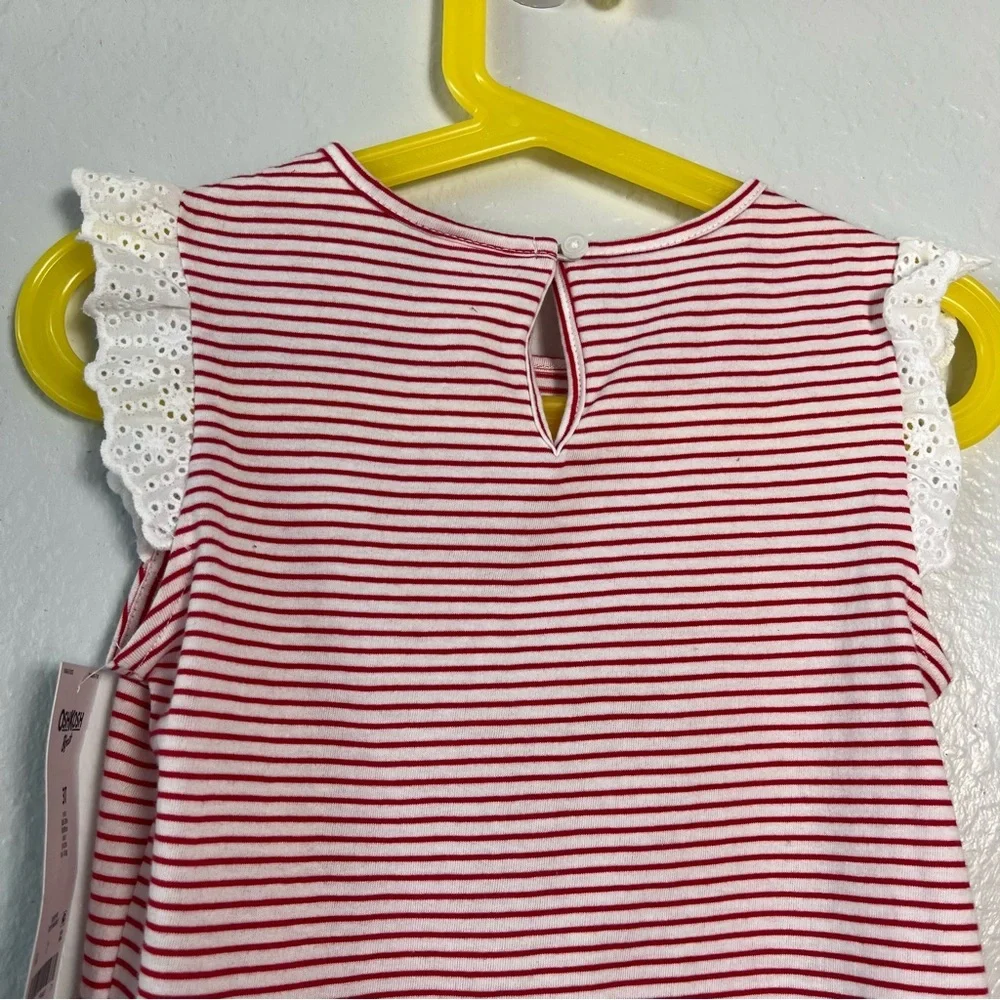 NWT Oshkosh B'gosh Baby‎ Girls' Sleeveless Striped Ruffle Tank Top